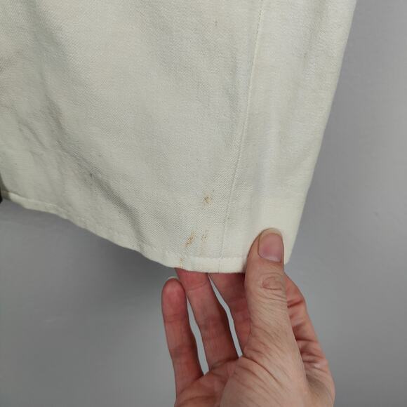 Vintage Y2K Michael Michael Kors Leather Swivel Lock Skirt Womens 6 Cream Preppy - Picture 6 of 11